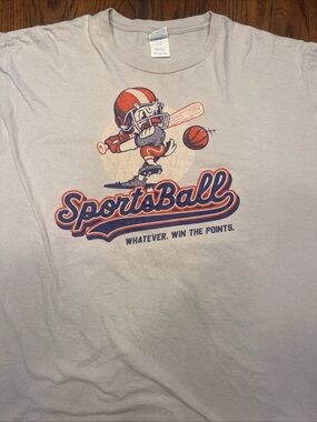 SportsBall Graphic 2XL Tee - Light Gray